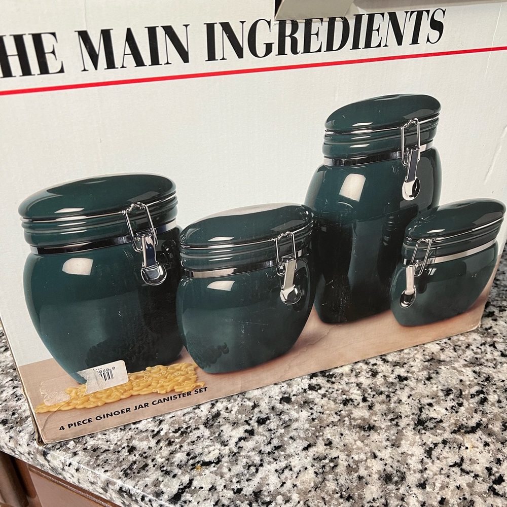 4pcs Ginger Jar Canister Set
